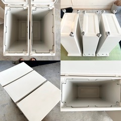 無印良品 ダストボックス・大  3個セット キャスター付きゴミ箱の画像