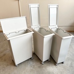 無印良品 ダストボックス・大  3個セット キャスター付きゴミ箱の画像