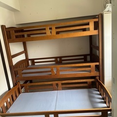 [日本製]3段ベット　木製　引き出し型　三段ベッド　二段ベット　 2段ベット の画像