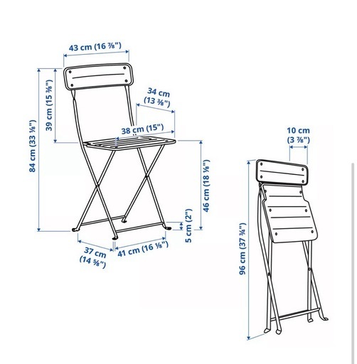 IKEA アウトドアテーブルチェアセット　赤