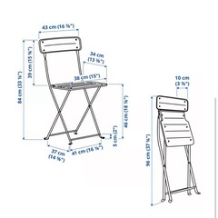 IKEA アウトドアテーブルチェアセット　赤の画像