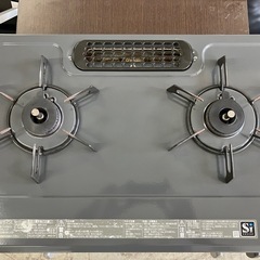 2508-154  リンナイ ガステーブル LPガスKGM563DGL　 2017年製 通電確認済 キズ汚れ有りの画像