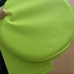 保冷ボックス座れる蛍光グリーン 六角形クーラーバッグの画像