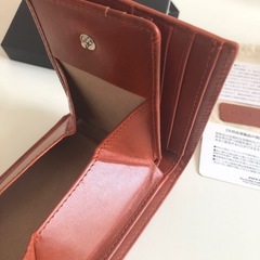 M【未使用品】JOYA（ジョヤ） サドルレザー 二つ折り財布 オレンジ メンズ SDレザー 天然皮革　の画像