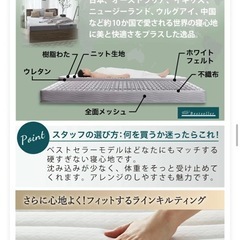フロアベッド　ダブルベッド　マットレス付きの画像