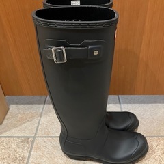 【1回のみ着用】ハンター　長靴　レインブーツ　ロングブーツ　23cmの画像