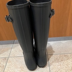 【1回のみ着用】ハンター　長靴　レインブーツ　ロングブーツ　23cmの画像