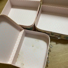 トランクケース型収納ケース3個セットの画像