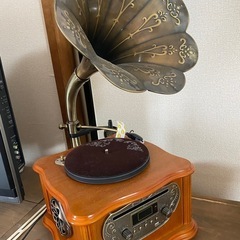蓄音機音楽プレーヤー　※訳あり　説明書付の画像