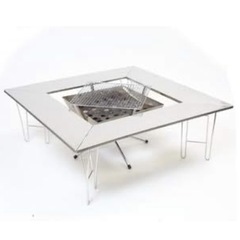 キャンプ　ハイランダー 焚火用ステンレステーブルの画像