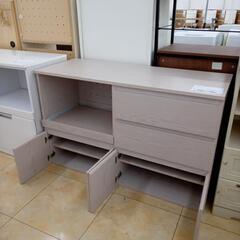 リユースのサカイ太田店★ジモティ割あり★  レンジ台 木目 H75×D46.5×W120 クリーニング済み OJ10381の画像