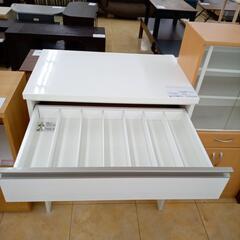 リユースのサカイ太田店★ジモティ割あり★ NITORI キッチンカウンター ホワイト H95.5×D50.5×W80.5 クリーニング済み OJ10383の画像