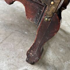 ★ヴィンテージ! アンティーク家具! 李朝家具 小型キャビネット 真鍮金具 脚付き 引き出し 古民具 サイズ(約)68×35.5×高69.5㎝　リサイクルショップ札幌　買取本舗　西野店の画像