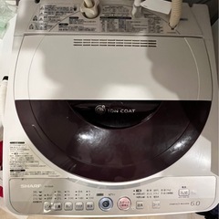 SHARP 縦型洗濯機 ES-GE60K 6.0kg 2011年製の画像