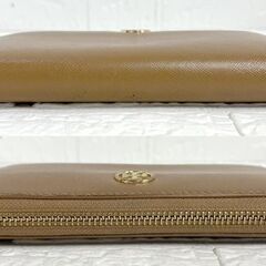 トリーバーチ TORY BURCH 長財布 ブラウン系 財布 ラウンドファスナー ウォレット 中古 ☆札幌市 白石店の画像