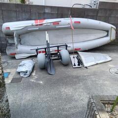釣り用ゴムボート一式の画像