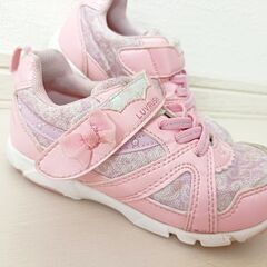 【18.0cm】ムーンスター 子供靴 スニーカー MOONSTAR 女の子 キッズシューズ ピンク ガールズ 運動靴 保育園 幼稚園の画像