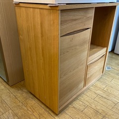 8/15値下げしました！🧸北欧スタイル🧸unico ウニコ SIGNE シグネ キッチンカウンター キッチンボード 食器棚 収納 オーク材  NO.2388Fの画像