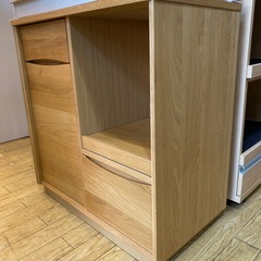 8/15値下げしました！🧸北欧スタイル🧸unico ウニコ SIGNE シグネ キッチンカウンター キッチンボード 食器棚 収納 オーク材  NO.2388Fの画像