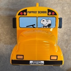 USJ限定 スヌーピー イエローバス型収納ボックス 小物入れ 収納ケース ミニカー おもちゃの画像