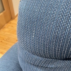 3人がけ ソファ 青色の画像