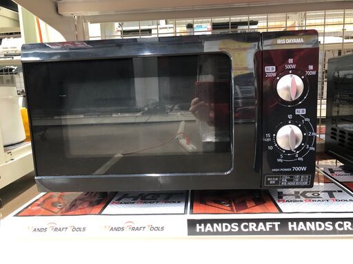 【中古品】アイリスオーヤマ　電子レンジ　EMO-F518-6B　フラット型　2020年製