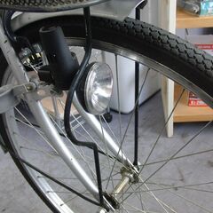 26インチ 6段変速 自転車 シルバー ママチャリ 軽快車 シティサイクル 札幌 手稲の画像