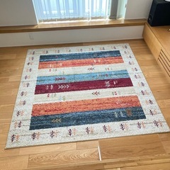 ラグ　カーペット　約200×200cm 　厚手　エジプト製　ウィルトン織　床暖対応の画像