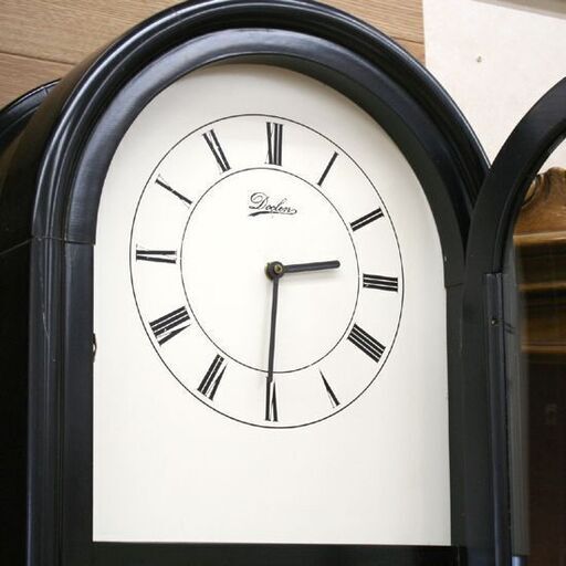 クオーツ式ホールクロック コレクションケース 高さ188cm 3面ガラス 棚