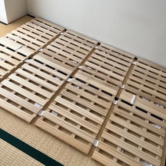 ニトリ　すのこベッド　パレットベッド　セミダブルの画像