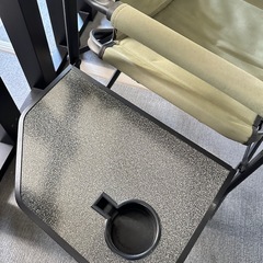 サイドテーブル付デッキチェア(オリーブ)の画像