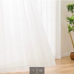 カーテンとレースのセットの画像