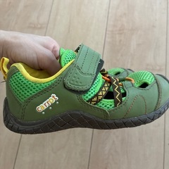 ムーンスター サンダル ウォーターシューズ18cm 男の子 緑　グリーン　夏の画像