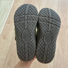 ムーンスター サンダル ウォーターシューズ18cm 男の子 緑　グリーン　夏の画像