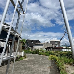 【福岡県筑後市にて引取り限定】オールアルミ三脚脚立　の画像