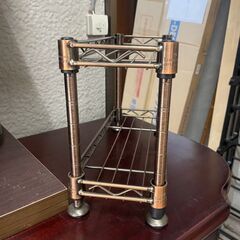 ワイヤーラック　No.3576　ドウシシャ　Luminous BRONZE　メタルラック　ミニサイズ　【リサイクルショップどりーむ天保山】の画像