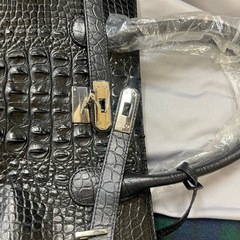 RODANIA クロコダイルレザー ハンドバッグ　ブラックの画像