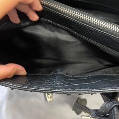 RODANIA クロコダイルレザー ハンドバッグ　ブラックの画像
