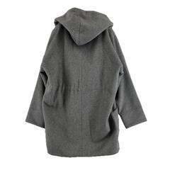 美品 JEANASiS ジーナシス 無地 秋冬 AW コート ウール グレー レディース F フード付きコート【古着】【中古】【送料無料】の画像