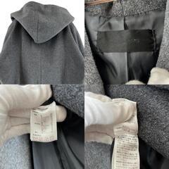 美品 JEANASiS ジーナシス 無地 秋冬 AW コート ウール グレー レディース F フード付きコート【古着】【中古】【送料無料】の画像