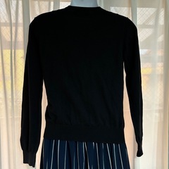 ROPE PICNIC 黒 ボタン付きカーディガン☆の画像