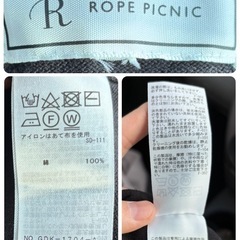 ROPE PICNIC 黒 ボタン付きカーディガン☆の画像