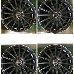 ★ A1060 ユーロアクシス EUROAXIS エアフルト アルミ ホイール 18インチ 18×7J 5穴 PCD112 4本 直接引取可 石狩市の画像