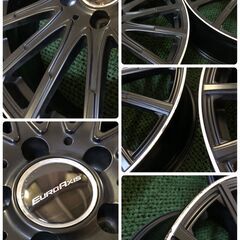 ★ A1060 ユーロアクシス EUROAXIS エアフルト アルミ ホイール 18インチ 18×7J 5穴 PCD112 4本 直接引取可 石狩市の画像