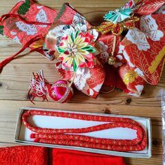 お子様・帯、帯上げ、帯ジメ、足袋、髪飾りセット🌸下見どうぞ😊の画像