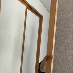 無印良品　パイン材ミラー　立て掛け式の画像