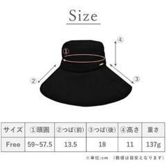 芦屋ロサブラン　ワイドブリムハット ブラックの画像
