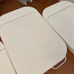 シンプル　ゴミ箱　中古　ホワイト　3個セットの画像