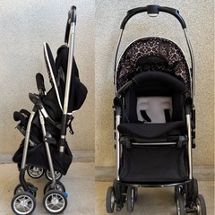 中古◆西松屋◆ベビーカー◆A型◆黒◆◆の画像