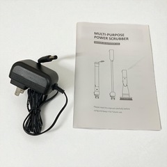 電動お掃除ブラシ バスポリッシャー 新品未使用品 4つのブラシ付き 通電動作確認済み 箱付き お風呂掃除 天井掃除 の画像
